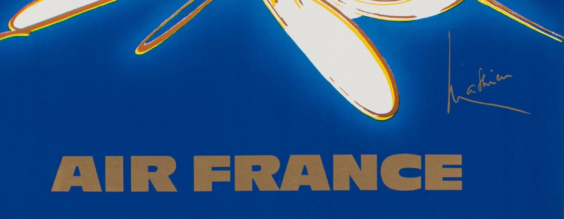 Original Vintage Poster-Mathieu Georges-Air France-Italie-Travel, 1967

Cette affiche fait la promotion des voyages d'Air France en Italie.

Georges Mathieu est un peintre autodidacte et un théoricien qui a commencé sa carrière artistique en