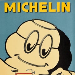 Original Vintage Poster Michelin Pneumatici Velo Bicycle Tyres Bibendum Design