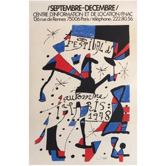 Original Vintage Poster Miro 1978 Festival Exhibition Lithograph Poster original