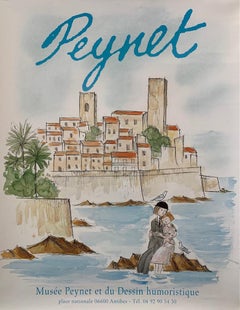 Original Vintage Poster, 'Musee Peynet et du Dessin humoristique' Raymond Peynet