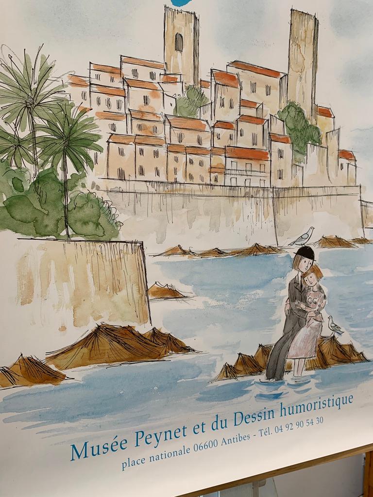 Modern Original Vintage Poster, 'Musee Peynet et du Dessin humoristique' Raymond Peynet For Sale