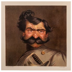 Original Vintage Poster-Paul Baroni-Fencer-Caricature-Musketeer, 1910