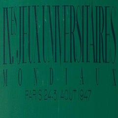 Paul Colin, Póster deportivo original de época, 9º Juegos Mundiales Universitarios Paris 1947