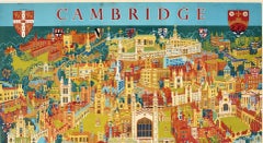 Vintage-Poster, Bildkarte, British Railways, Cambridge University City, Cambridge