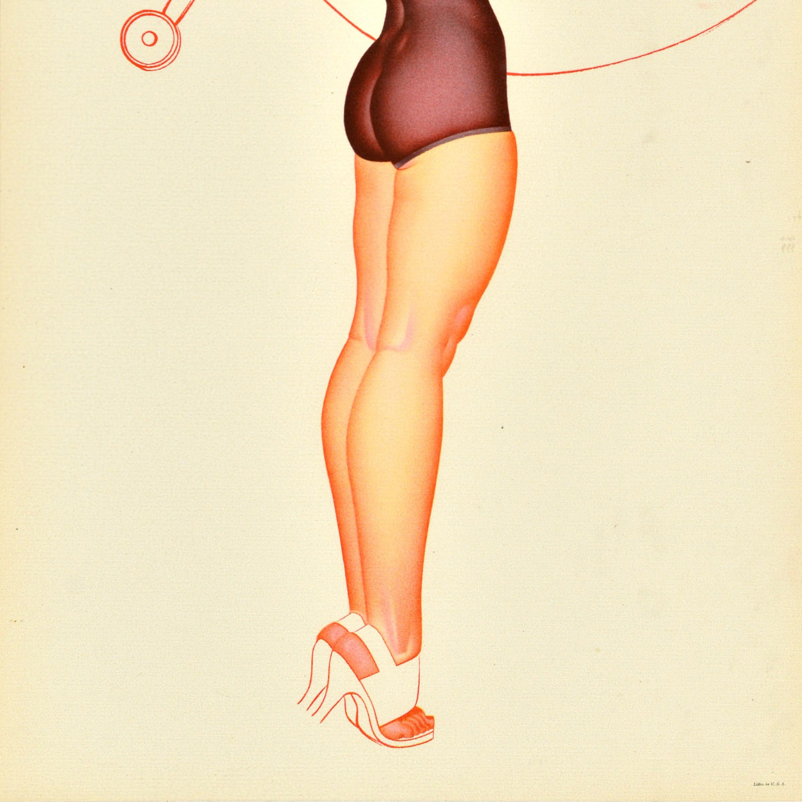 Original Vintage-Poster, Pin Up Lady, Telefonhut, George Petty, Design, Kunst, USA im Zustand „Gut“ im Angebot in London, GB
