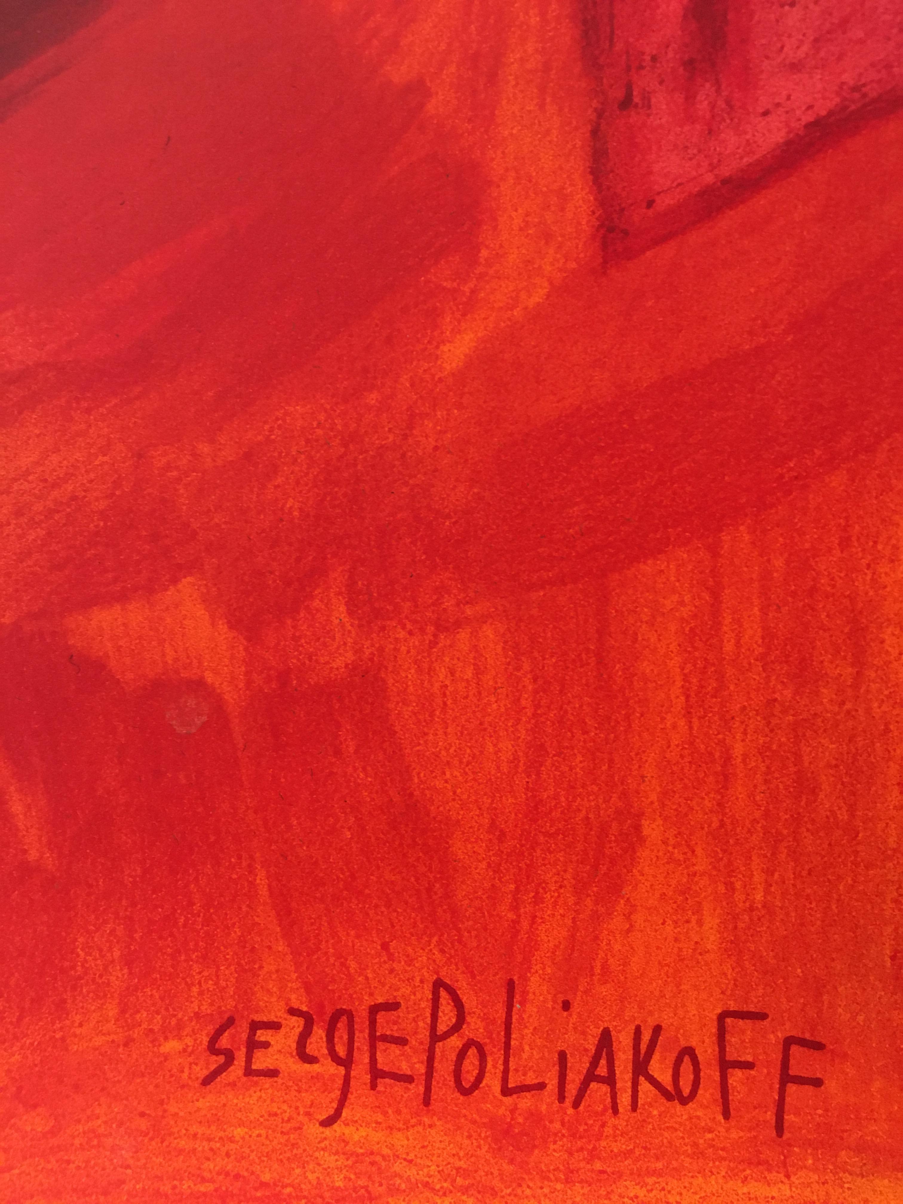 Original Vintage Poster Poliakoff 'Gouaches 1944-1969' (Moderne der Mitte des Jahrhunderts) im Angebot