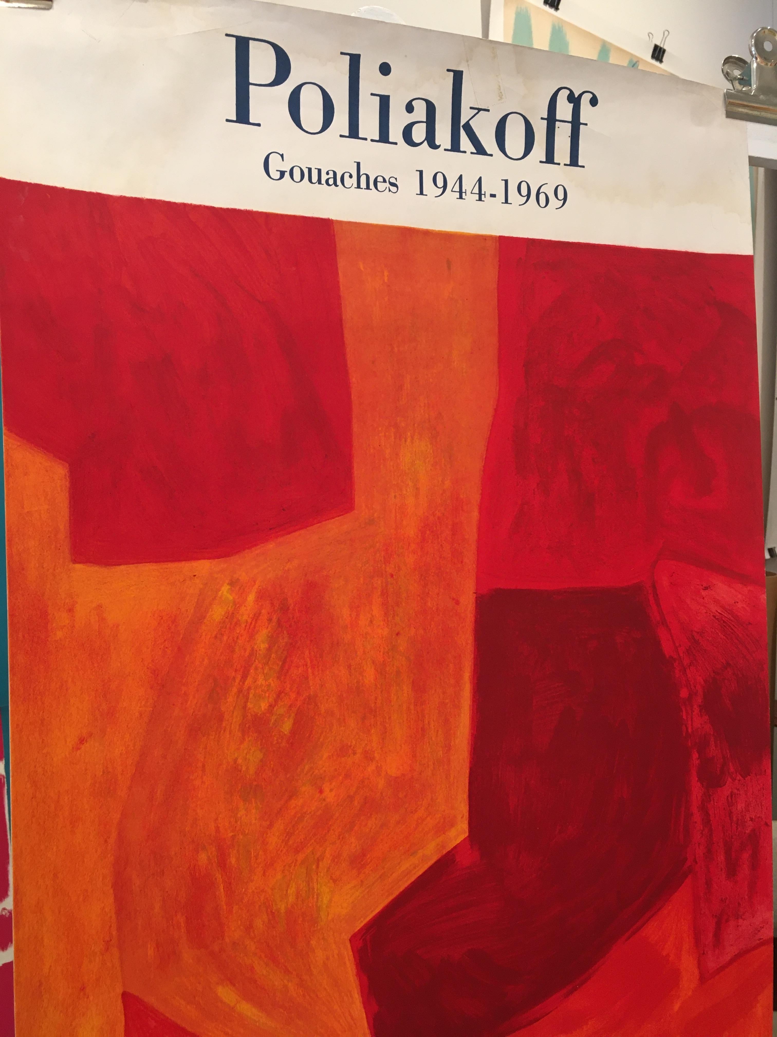 Original Vintage Poster Poliakoff 'Gouaches 1944-1969' (Französisch) im Angebot