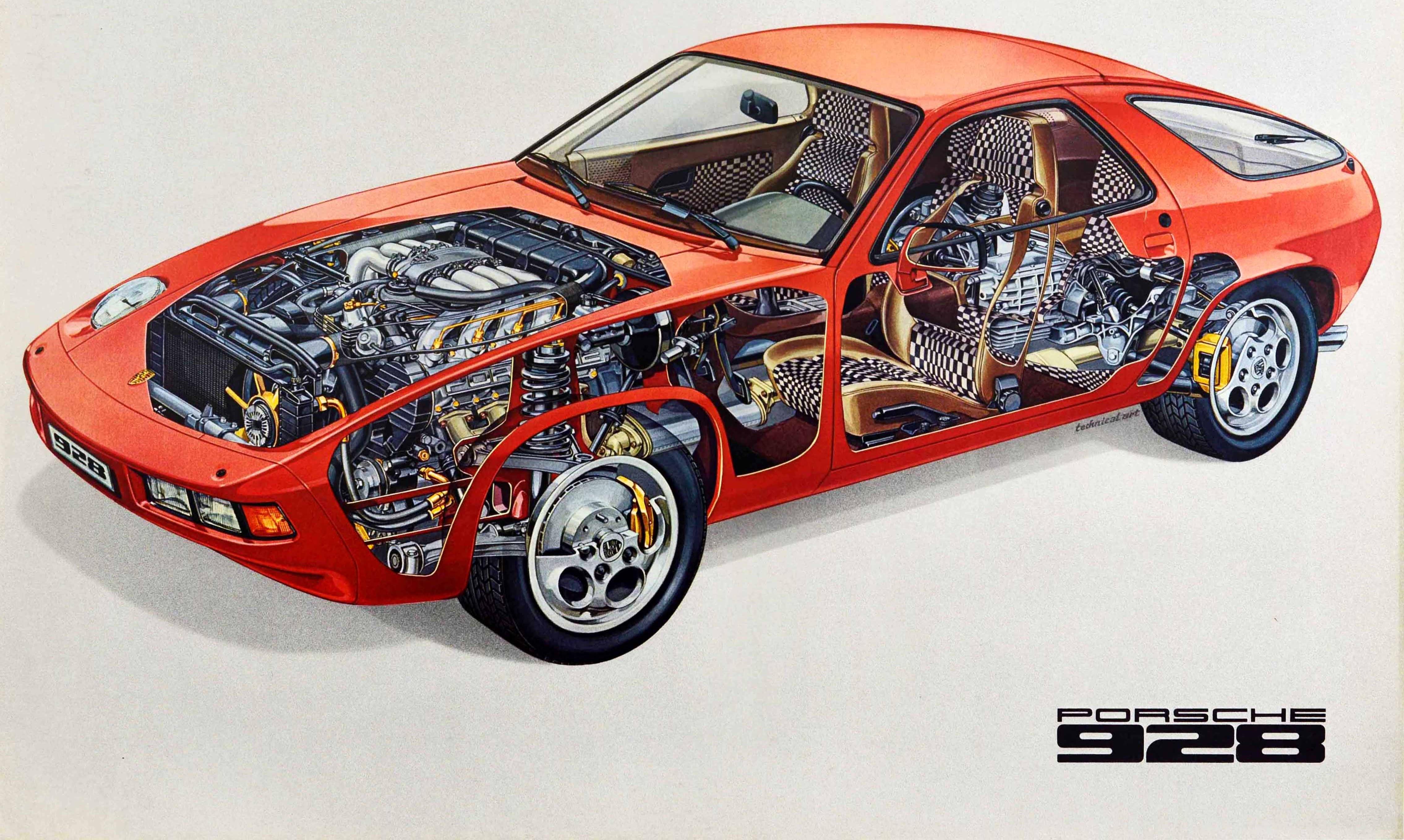 porsche 928 poster