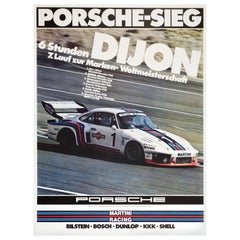 Original Vintage Poster Porsche 935 6 Hour Dijon Sports Car Champion Auto Racing