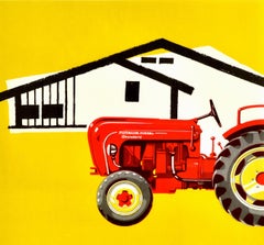 Original Vintage Poster Porsche Diesel Standard Tractor Farm Agriculture Design