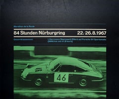 Original Vintage Poster Porsche Sportomatic Marathon Endurance Race Nurburgring