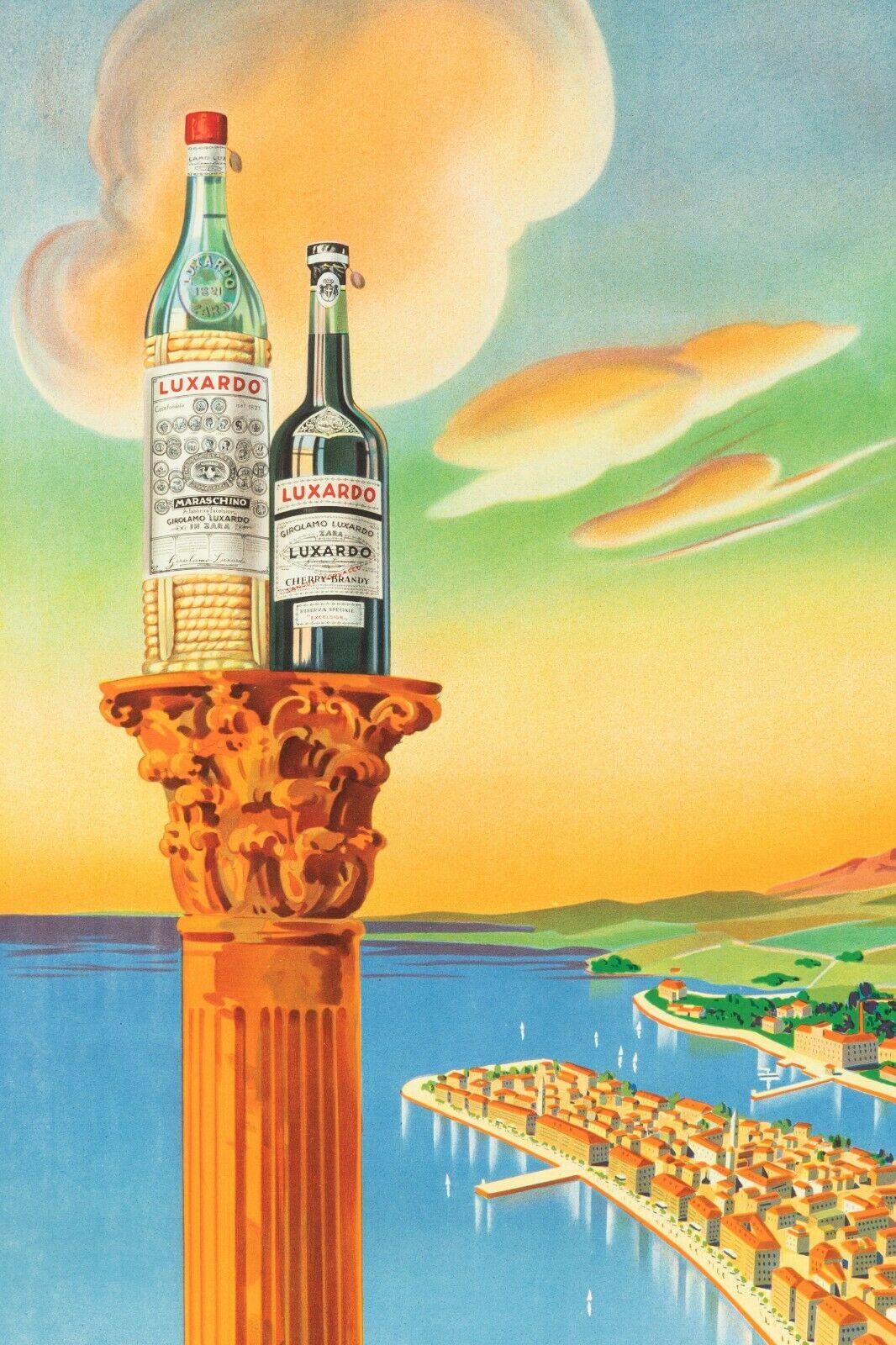 Original Vintage Poster-Raverta-Luxardo-Maraschino-Zara-Croatia-1939

Advertising poster for the Italian liqueur Maraschino Luxardo. This poster shows the Croatian port city of ZARA

Additional details:
Materials and Techniques: Colour
