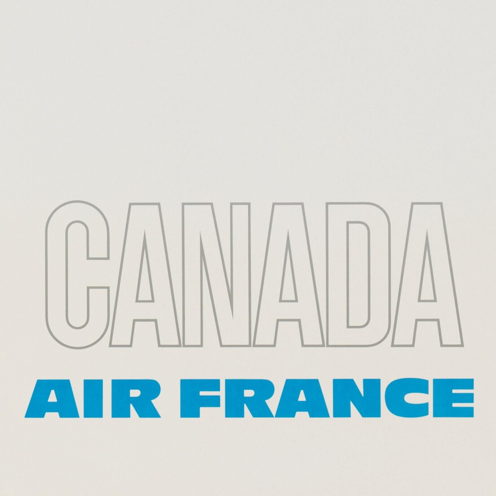 French Raymond Pages, Original Vintage Airline Poster, Air France, Canada, 1971 For Sale