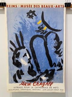 Original Vintage Poster, Reims - Marc Chagall Musee Des Beaux-Arts Original 1960