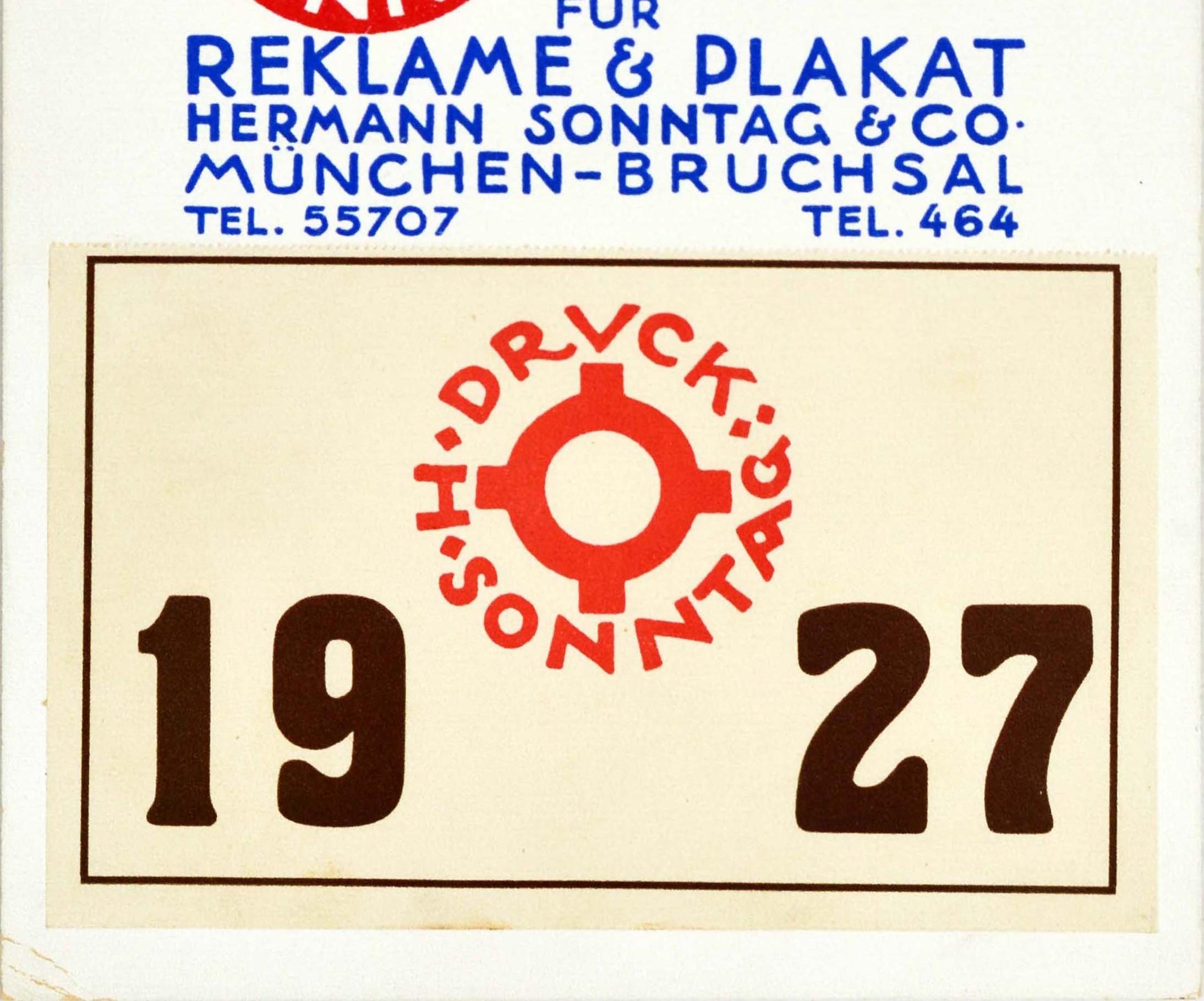 Original Vintage-Poster, Werbeplakat Hermann Sonntag, Druck, Pferderennen, Design (Deutsch) im Angebot