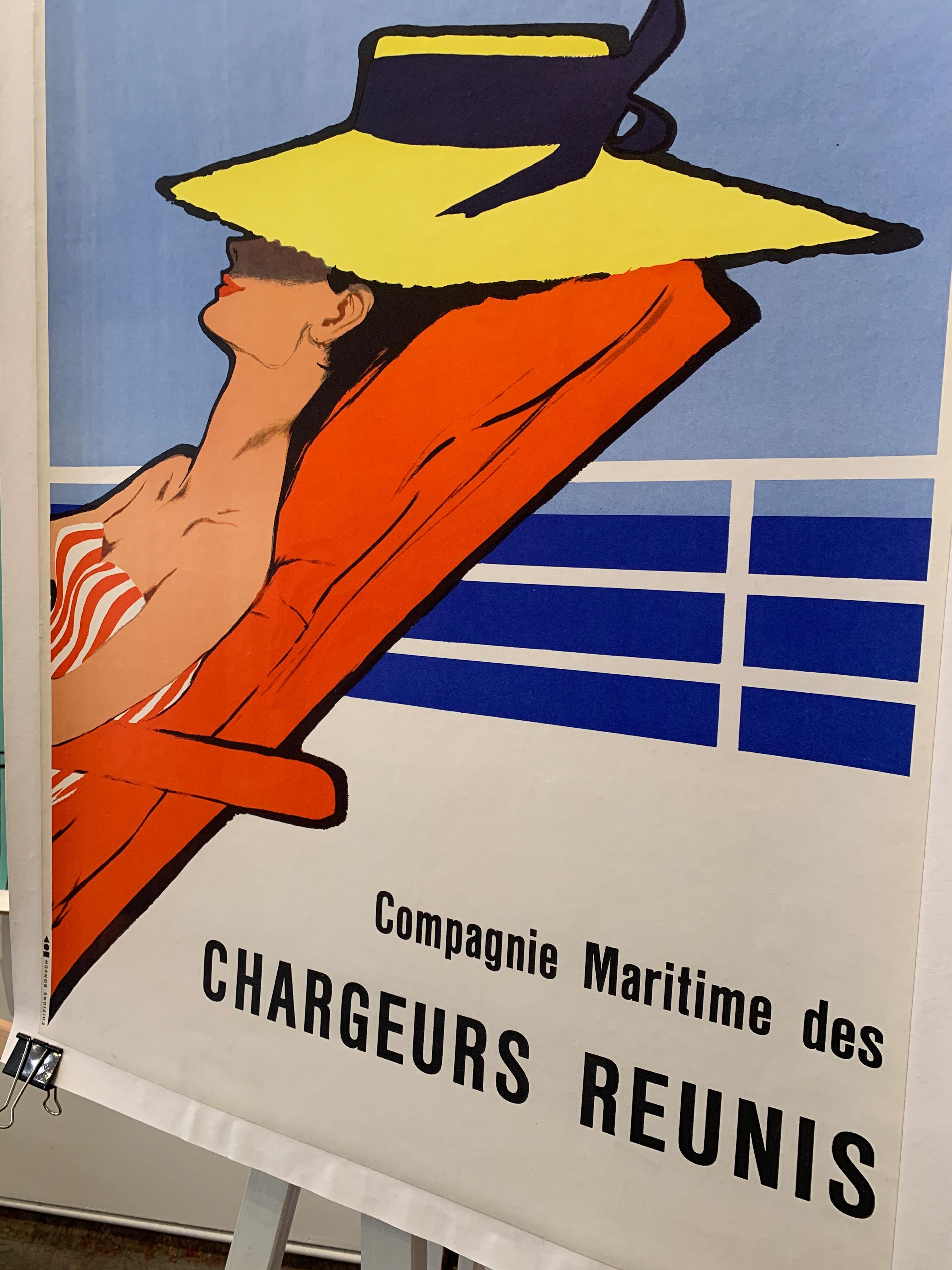 Paper Original Vintage Poster, 'Relax' 1964 by Rene Gruau