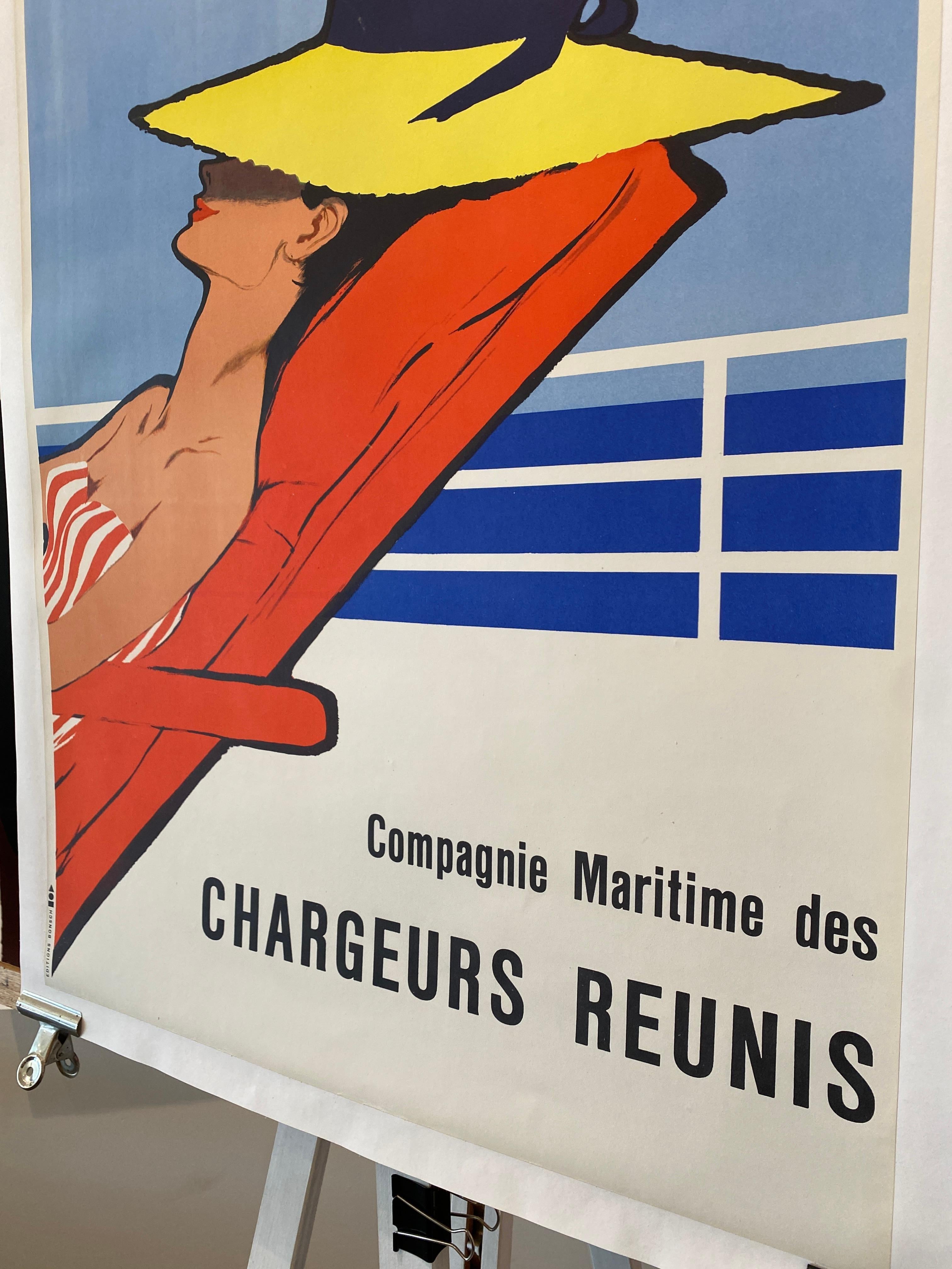 Mid-20th Century Original Vintage Poster, 'Relax' 1964 by Rene Gruau For Sale