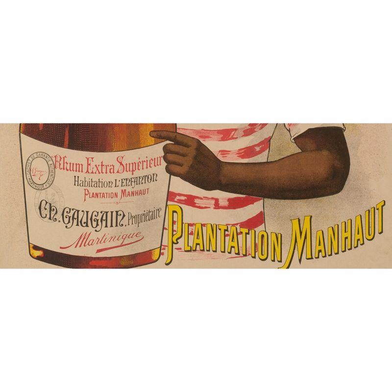 Belle Époque Affiche rétro originale de Rum, Rhum, Martinique, Indes occidentales, 1900 en vente