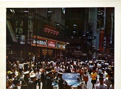 Original Vintage Poster Rolls Royce Silver Shadow Ginza Tokyo Best Car In Japan