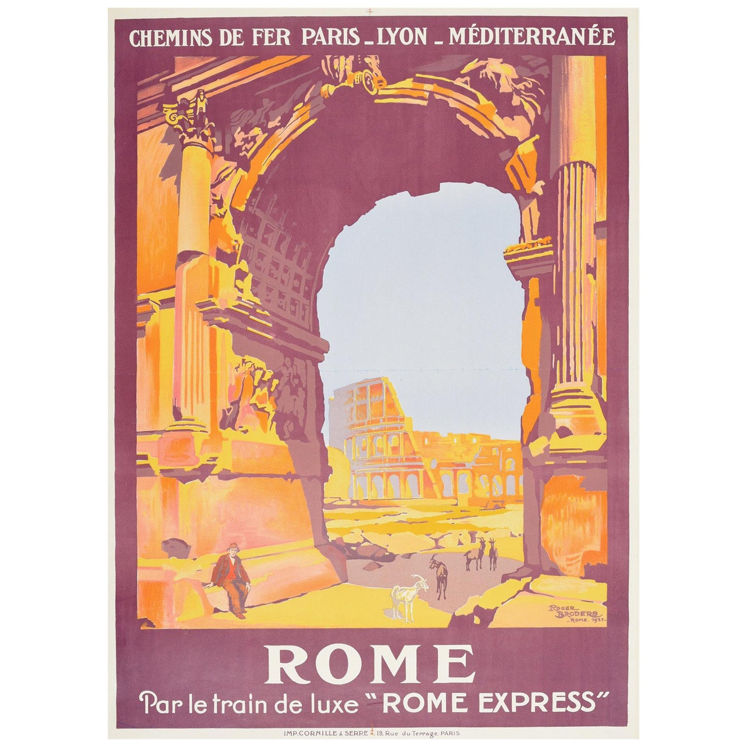 Original Art Deco Travel Poster by Roger Broders For Sale at 1stDibs