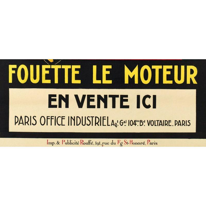 Art Deco Original Vintage Poster-Rouffé-Colin Candle-Car-Motor, 1930 For Sale