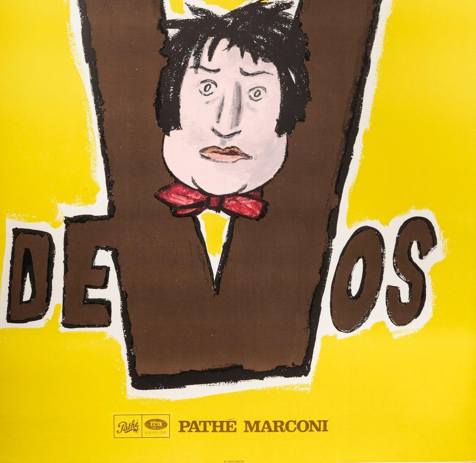 Moderno Poster originale d'epoca-Savignac-Devos-Pathe Marconi-Humoriste, 1968 in vendita