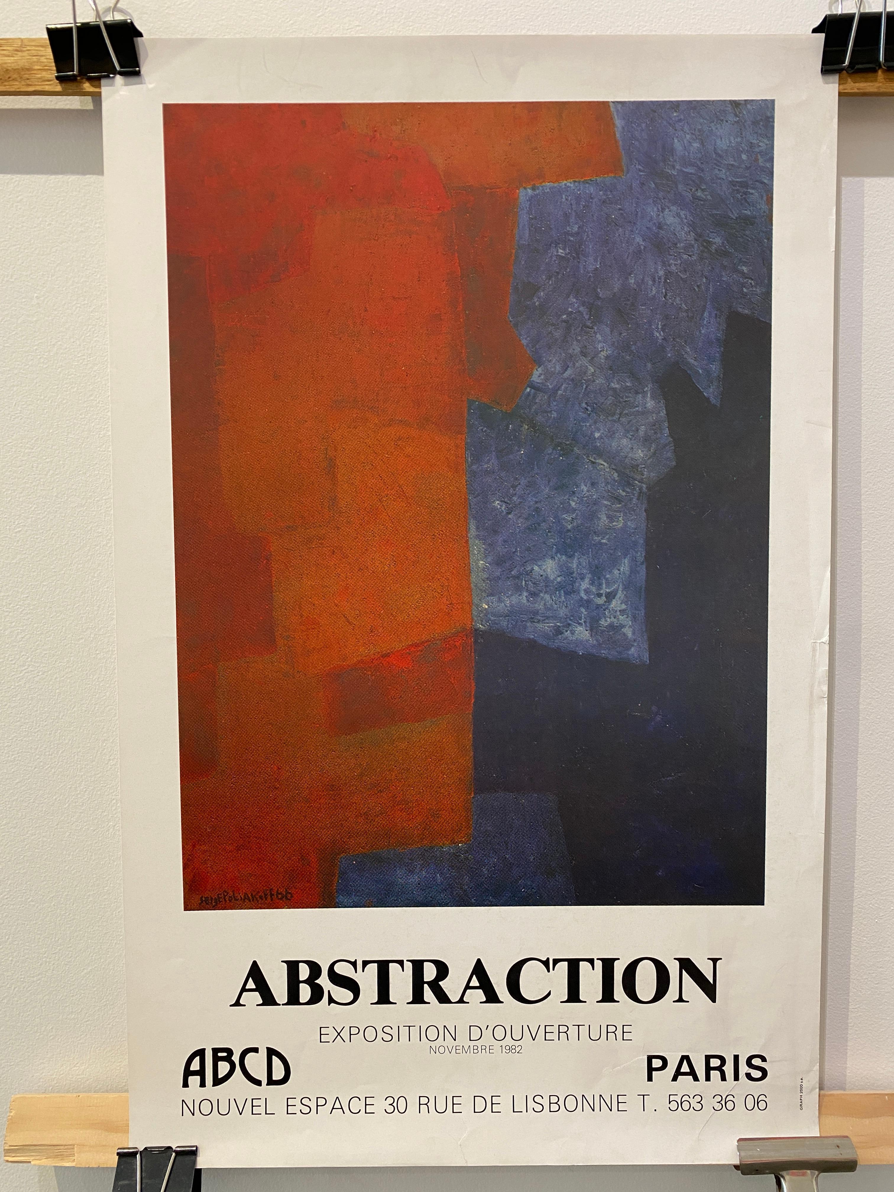 Poster originale d'epoca Serge Poliakoff, 'Abstraction' 1980 in vendita 2