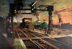 Original Vintage Poster Signal Success British Railways Modernisation Plan Train