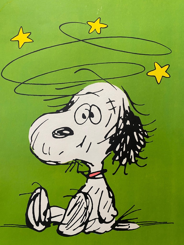 Original Vintage Poster Snoopy Happy Monday! c. 1958 by Charles