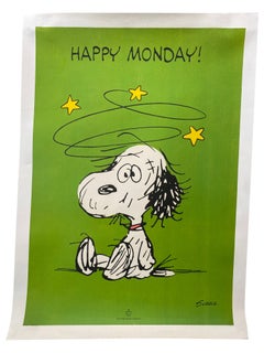Original Vintage Poster Snoopy Happy Monday! c. 1958 von Charles Schulz