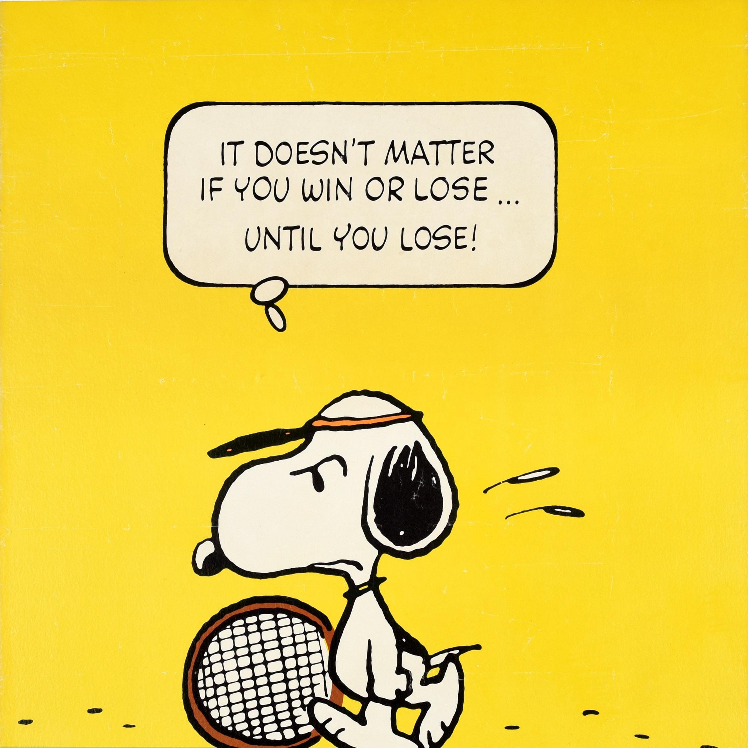 snoopy tennis poster