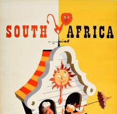 Original Vintage Poster South Africa Come On Out Union Castle Line Cruise Travel