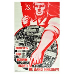 Original Vintage Poster Soviet People Protest Against Nuclear War USSR Peace