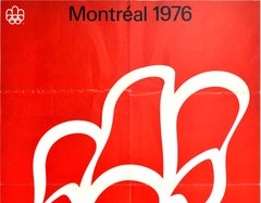Original Vintage Poster Summer Olympic Games 1976 Montreal Quebec Canada Sport