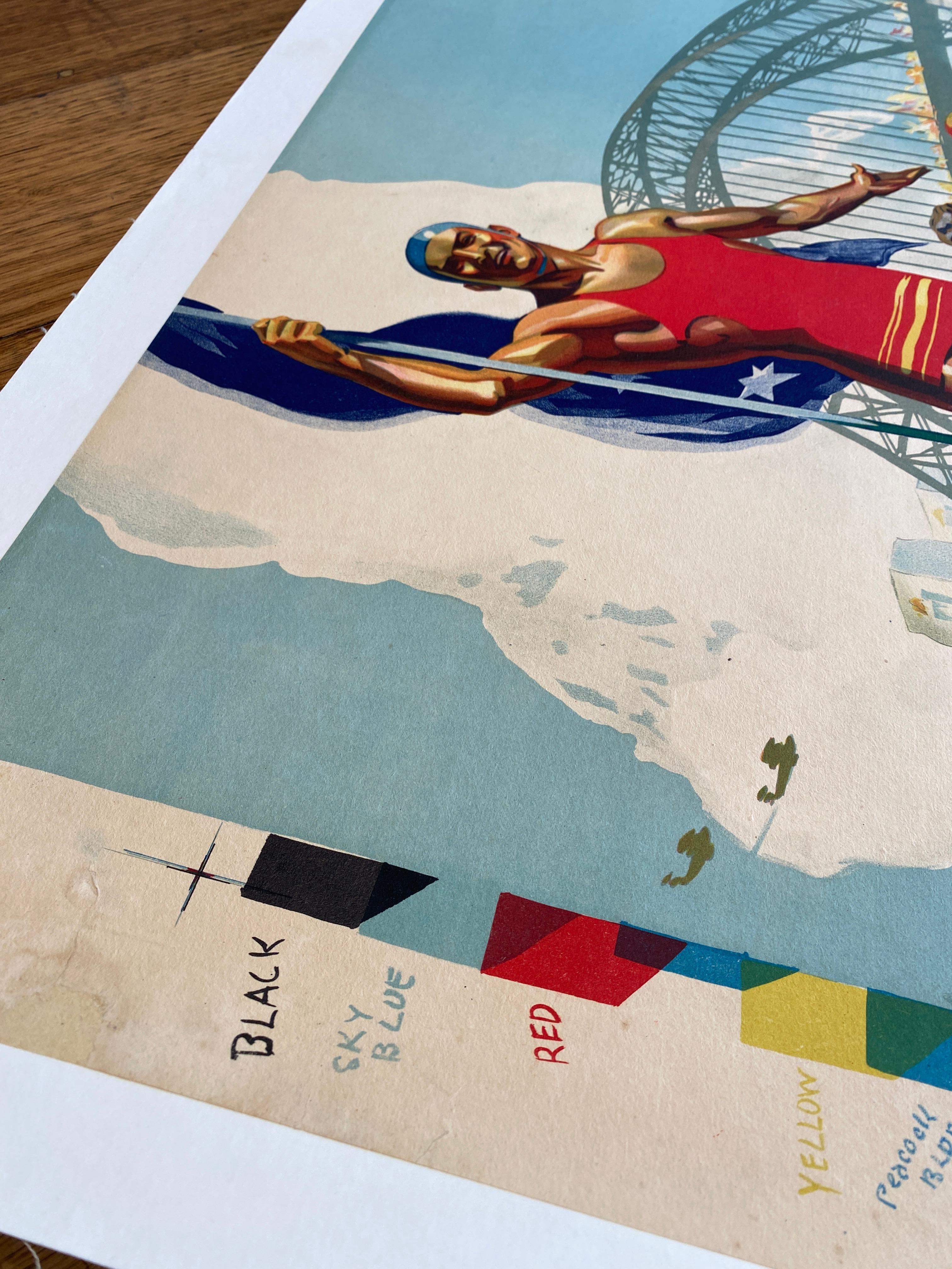 Poster originale d'epoca Celebrazioni del ponte di Sydney D Annand & A. Whitmore, 1932 in vendita 6