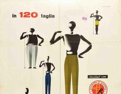 Original Vintage Poster Talbor Pantalone Trousers Italy Fashion Style Design Art