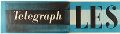 Original Vintage Poster Telegraph Less GPO Post Office WWII Modernist Typography
