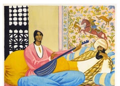 Original Vintage Poster Teppichhaus Schuster St Gallen & Zurich Orient Carpets