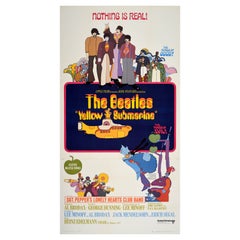 Original Vintage Poster The Beatles Yellow Submarine Music Film Psychedelic Art