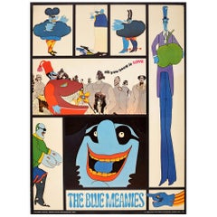 Original Vintage Poster The Blue Meanies Yellow Submarine Film The Beatles Music