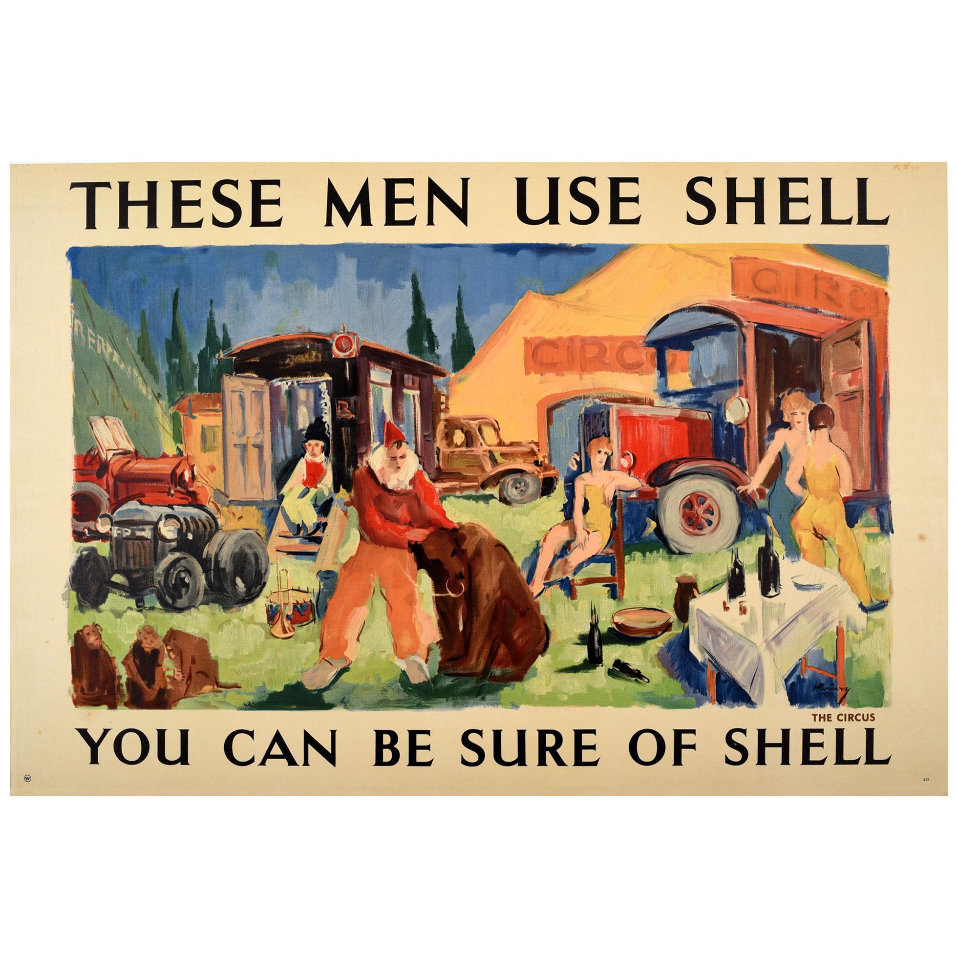 Original Vintage Poster The Circus These Men Use Shell You Can Be Sure Of Shell