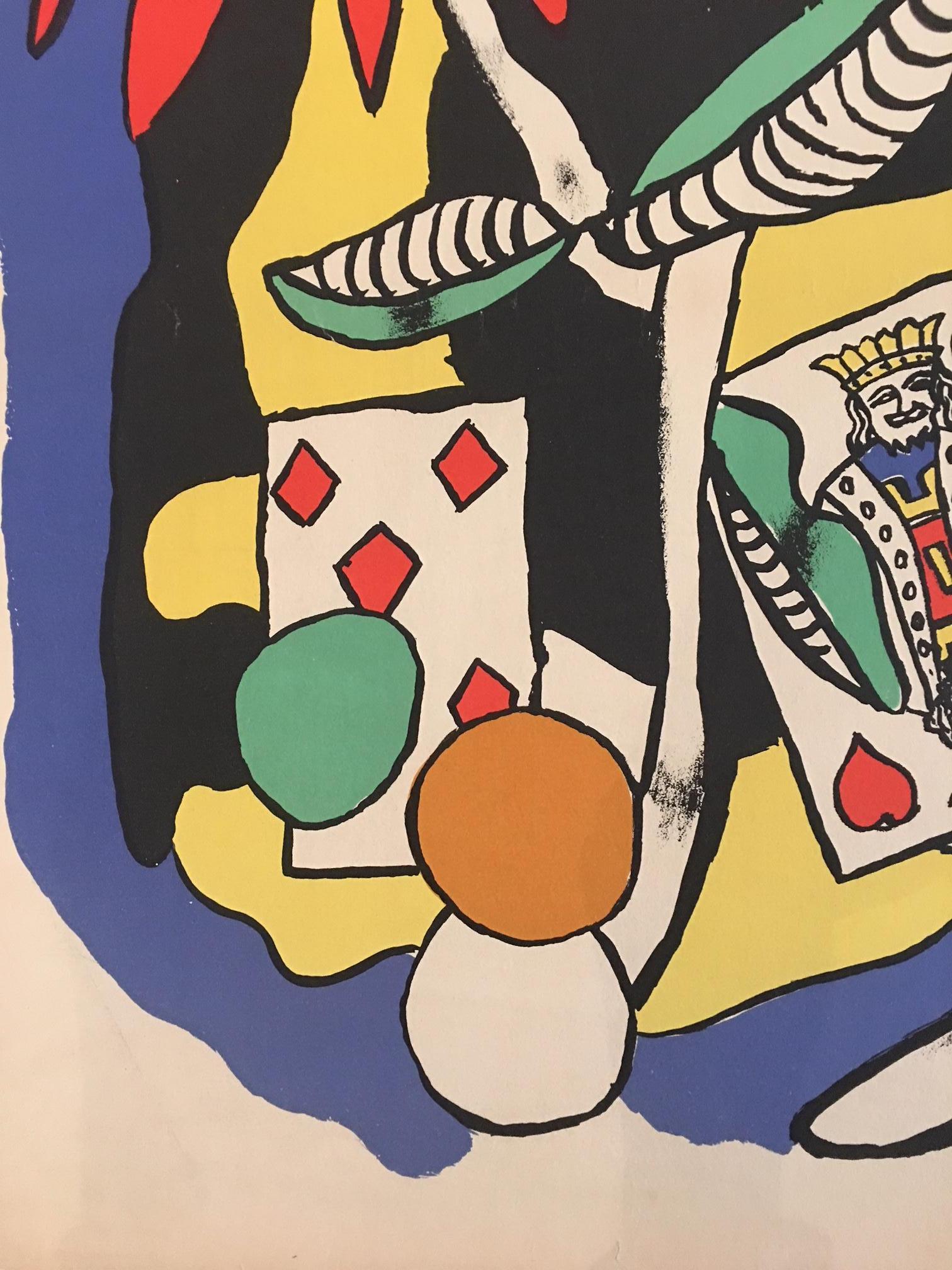 Mid-Century Modern Original Vintage Poster the King of Hearts 1949 Fernand Léger Lithograph Poster