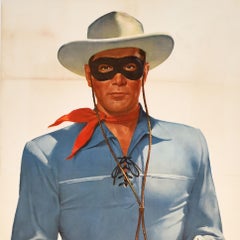 Original Vintage Poster The Lone Ranger Clayton Moore TV Series Western Outlaw