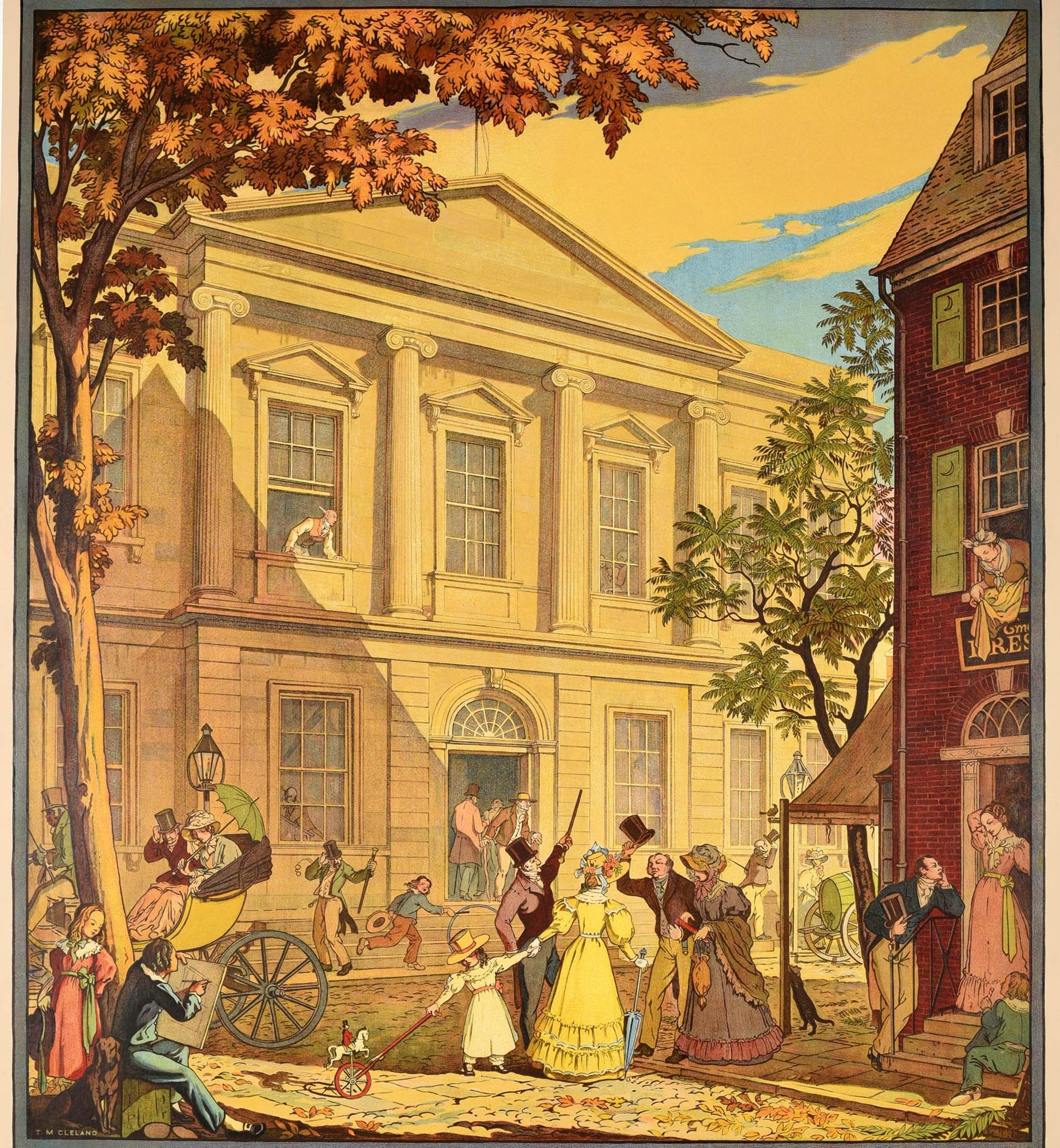 Américain Affiche rétro originale, The Metropolitan Museum Of Art, American Wing, New Gallery en vente