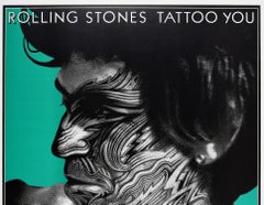 Affiche vintage originale des Rolling Stones Tattoo You Ft. Conception Keith Richards