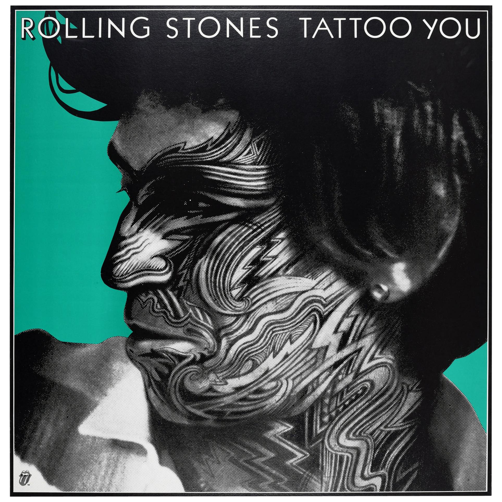 Original Vintage Mick Jagger Poster The Rolling Stones Tattoo You Album 