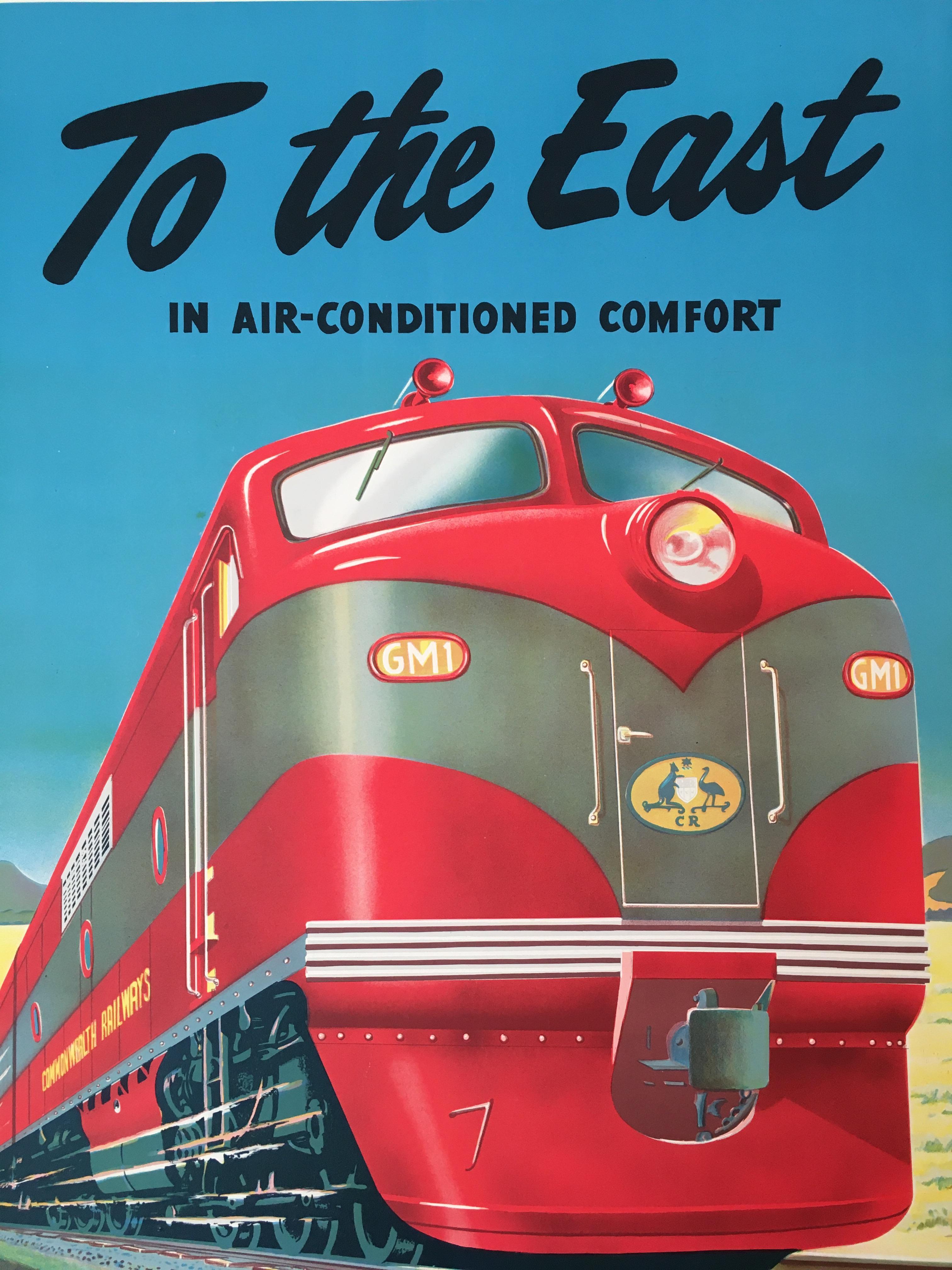 Trans Australian Railways 0211 Vintage Travel Poster
