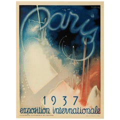 Original Vintage Poster World's Fair Paris 1937 Exposition Internationale France