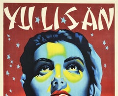 Original Vintage Poster Yu Li San Enigmatic Medium Of Professor Alba Magic Show