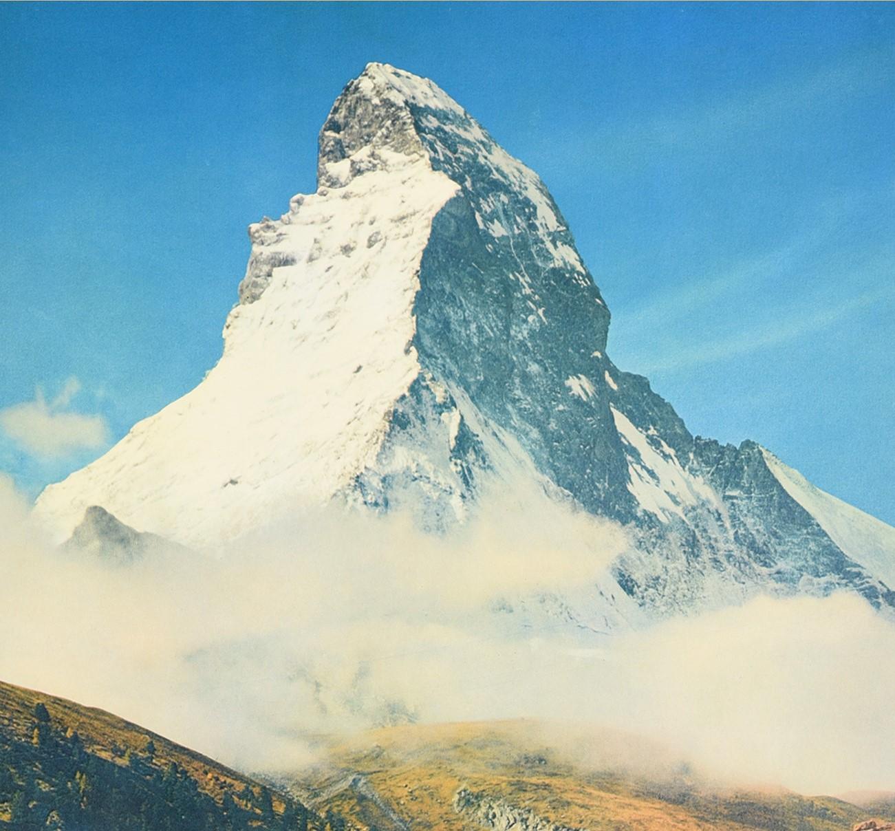 Suisse Original Vintage Poster Zermatt Switzerland Matterhorn Mountain Cervin Travel